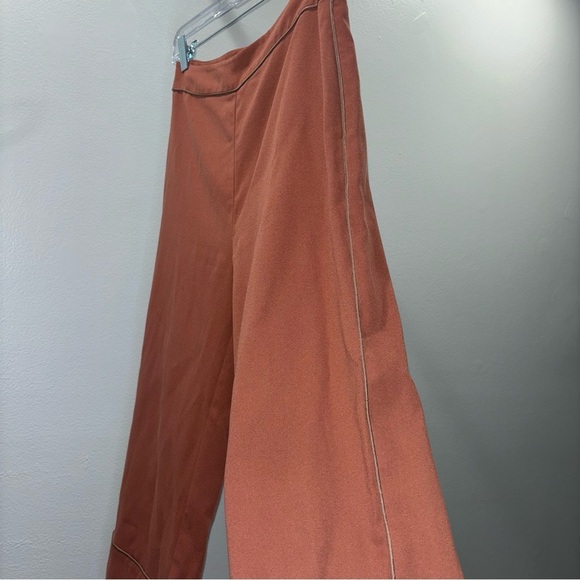 Oak + Fort Rust Wide-Leg Cropped Burnt Orange Rust Colored Pants | Size 0 - Picture 8 of 11